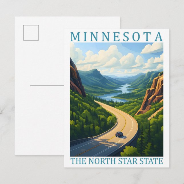 Minnesota the North Star State USA Travel Place Postcard (Front/Back)
