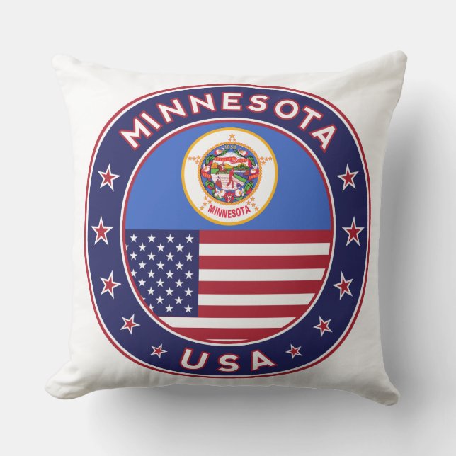 Minnesota Throw Pillow (Front)