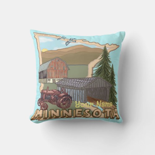 Minnesota  throw pillow