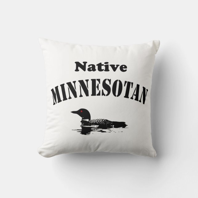 Minnesota Throw Pillow - Customized (Front)