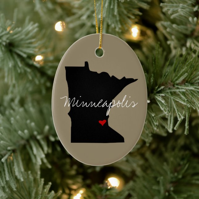 Minnesota Town Ceramic Ornament (Tree)