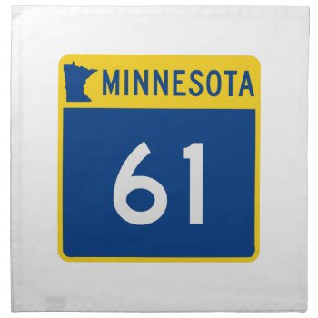 Minnesota Trunk Highway 61 Napkin by worldofsigns at Zazzle