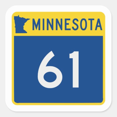 Minnesota Trunk Highway 61 Square Sticker