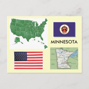 Minnesota  Usa Postcard by archemedes at Zazzle