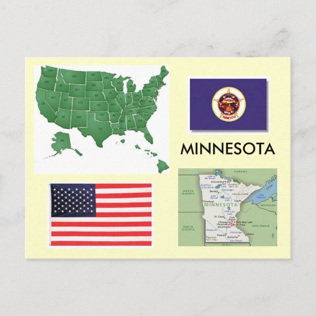 Minnesota, USA Postcard (Front)