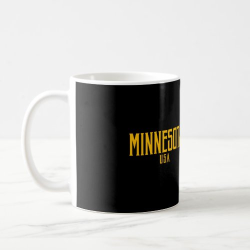 Minnesota Usa Vintage Text Amber Print Coffee Mug