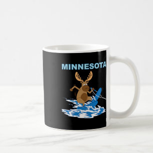 Minnesota Water Skiing Moose Moose Lake Vacation Coffee Mug