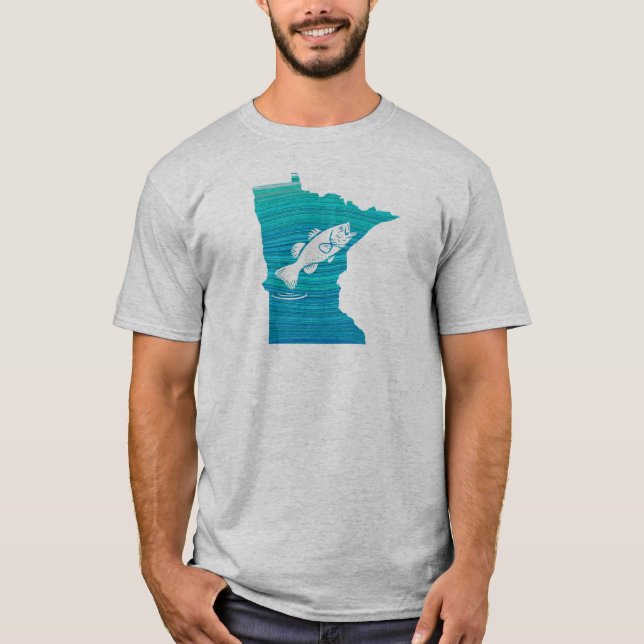 Minnesota Wave Fishing T-Shirt (Front)