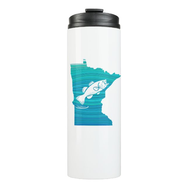 Minnesota Wave Fishing Thermal Tumbler (Front)