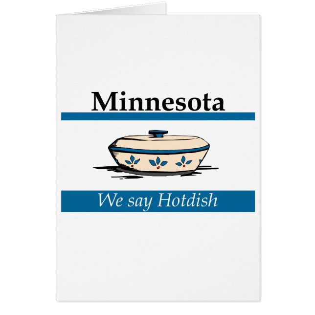 Minnesota: We Say Hotdish Cards (Front)