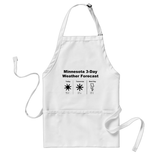 Minnesota Weather Forecast Adult Apron (Front)