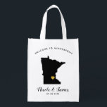 Minnesota Wedding Welcome Bag Black & Gold Tote<br><div class="desc">Fill this welcome bag with favorite goodies for your guests to enjoy when they arrive in Minnesota!</div>