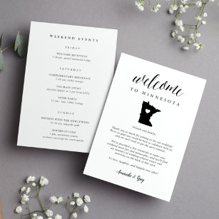 Minnesota Wedding Welcome Letter & Itinerary
