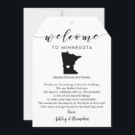Minnesota Wedding Welcome Tag Letter Itinerary<br><div class="desc">This modern and elegant card / gift tag is the perfect addition to your hotel welcome bags. Enter the main events and a customized note to help your guests navigate the weekend. The extra large size allows you to enter all the information you need, then just tie to the handles...</div>