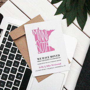 MINNESOTA We've moved New address New Home Postcard