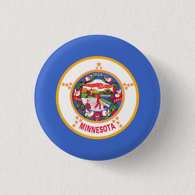 Minnesotan Flag, Flag of Minnesota Button (Front)