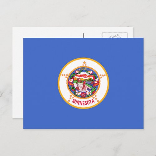 Minnesotan Flag Flag of Minnesota Postcard