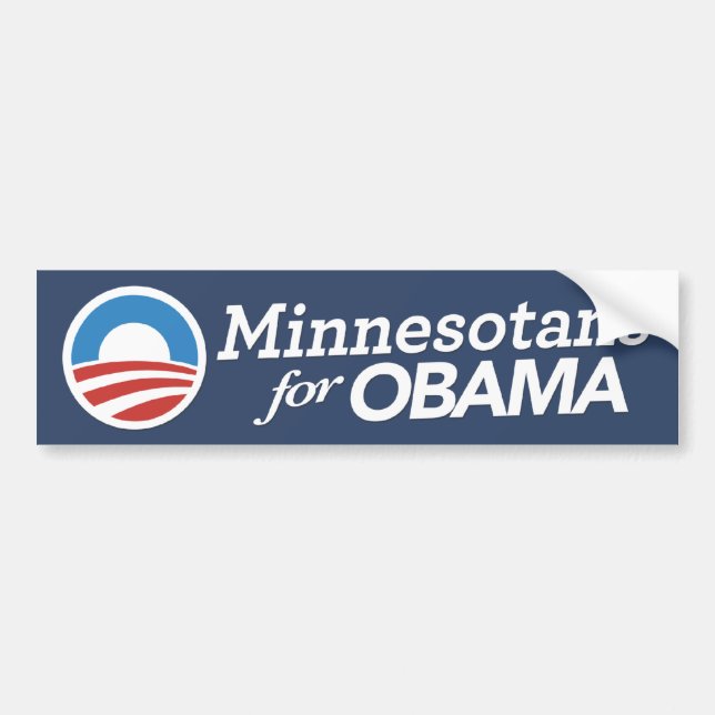 Minnesotans For Obama Bumper Sticker CUSTOM COLOR (Front)