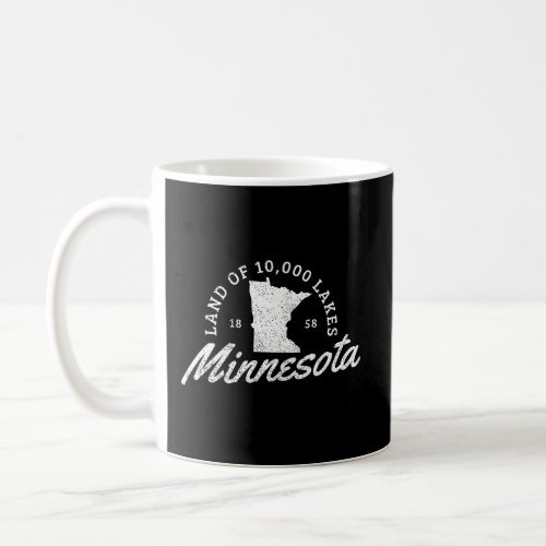 Minnesote Land Of The 10000 Lakes State Map Souven Coffee Mug