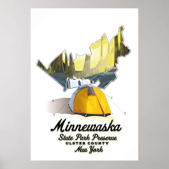 Minnewaska State Park New York Travel poster. Poster (Front)