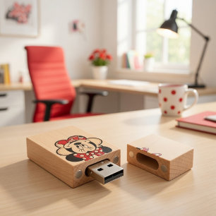 Minni Wood Flash Drive