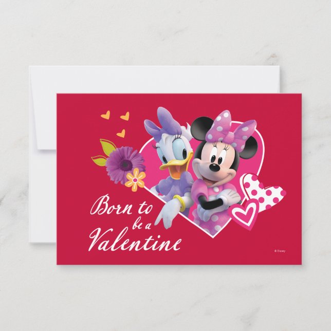 Minnie and Daisy Valentine Invitation (Front)