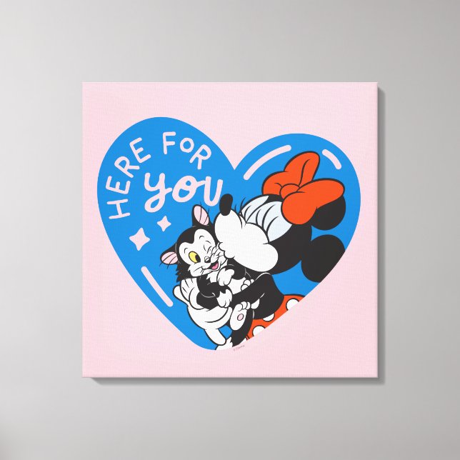 Minnie and Figaro Here For You Canvas Print (Front)