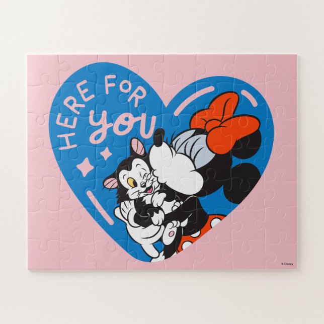 Minnie and Figaro Here For You Jigsaw Puzzle (Horizontal)