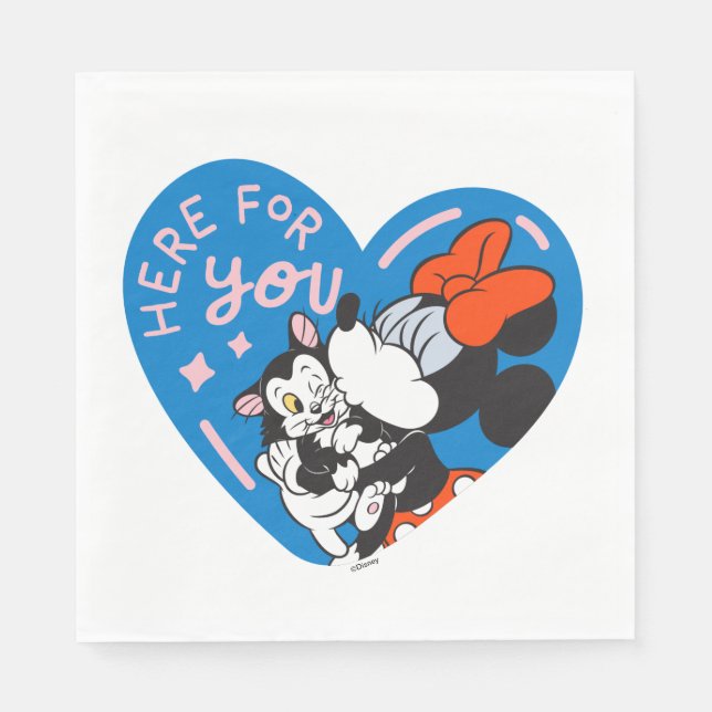 Minnie and Figaro Here For You Napkins (Front)