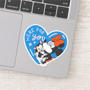 Minnie and Figaro Here For You Sticker