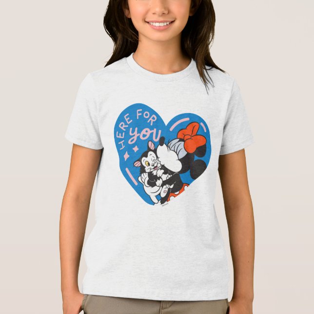 Minnie and Figaro Here For You Tri-Blend Shirt (Front)