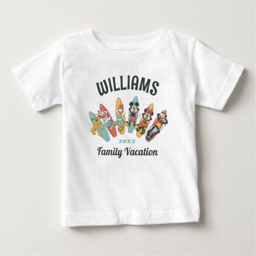 Minnie and Friends  Summer Beach Family Vacation Baby T_Shirt