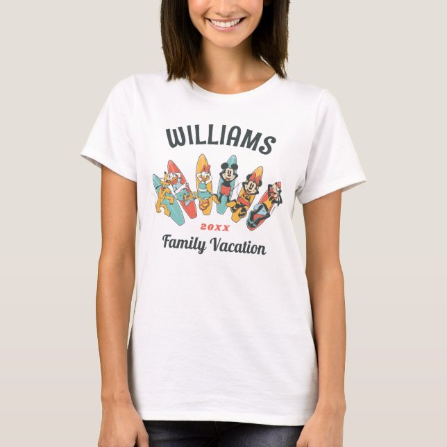 Minnie and Friends | Summer Beach Family Vacation T-Shirt (Front)