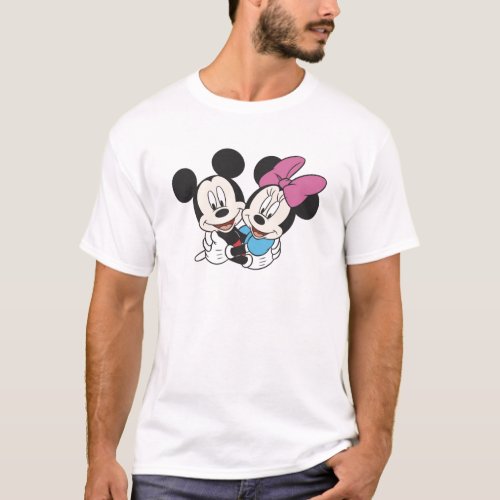 Minnie and Mickey Hugging T_Shirt