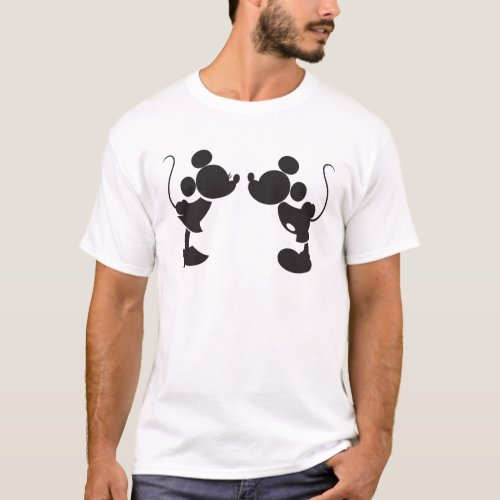 Minnie and Mickey Silhouette T_Shirt