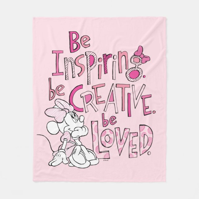 Minnie | Be Inspiring Fleece Blanket (Front)