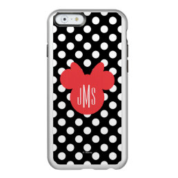 Minnie | Black and White Polka Dot Monogram Incipio Feather Shine iPhone 6 Case