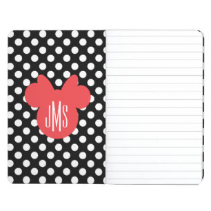 Minnie Black and White Polka Dot Monogram Journal
