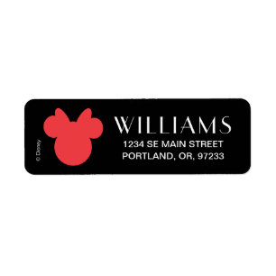 Minnie   Black and White Polka Dot Monogram Label