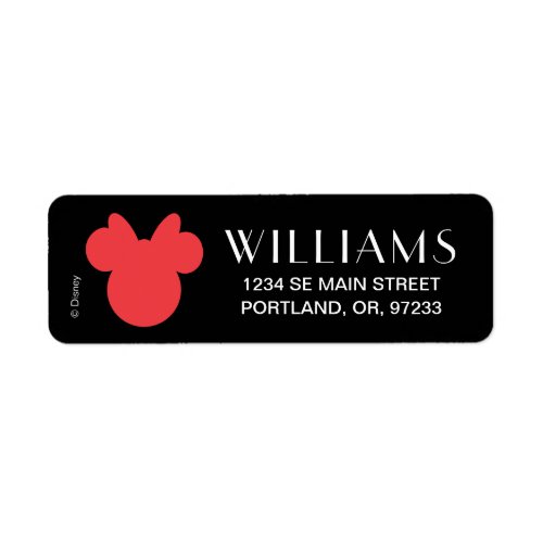 Minnie  Black and White Polka Dot Monogram Label