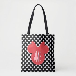 Minnie | Black and White Polka Dot Monogram