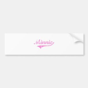 Minnie Classic Style Name Bumper Sticker