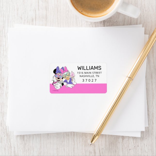 Minnie & Daisy Here's the Scoop Ice Cream Birthday Label (Insitu)