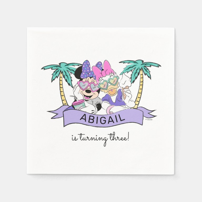 Minnie &amp; Daisy Here&#39;s the Scoop Ice Cream Birthday Napkins