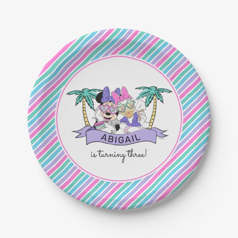 Minnie &amp; Daisy Here&#39;s the Scoop Ice Cream Birthday Paper Plates