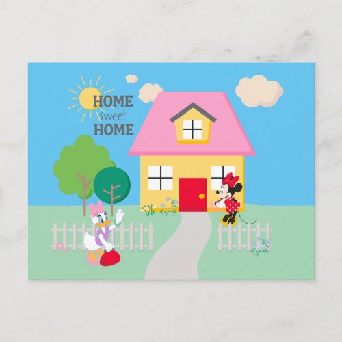 Minnie  Daisy  Home Sweet Home Postcard