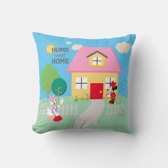 Minnie & Daisy | Home Sweet Home Throw Pillow (Front)