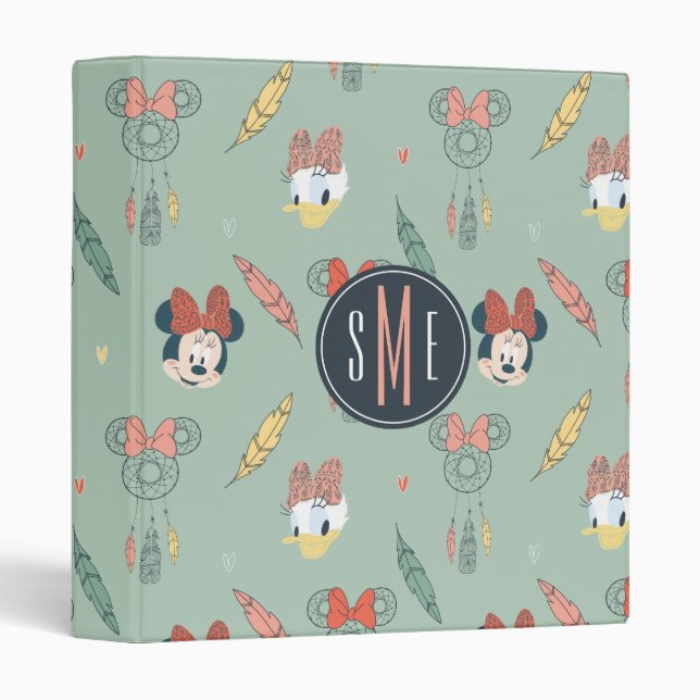 Minnie & Daisy Monogram | Dream Catcher Pattern Binder (Front/Spine)