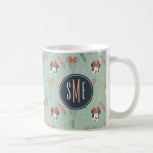 Minnie & Daisy Monogram   Dream Catcher Pattern Coffee Mug