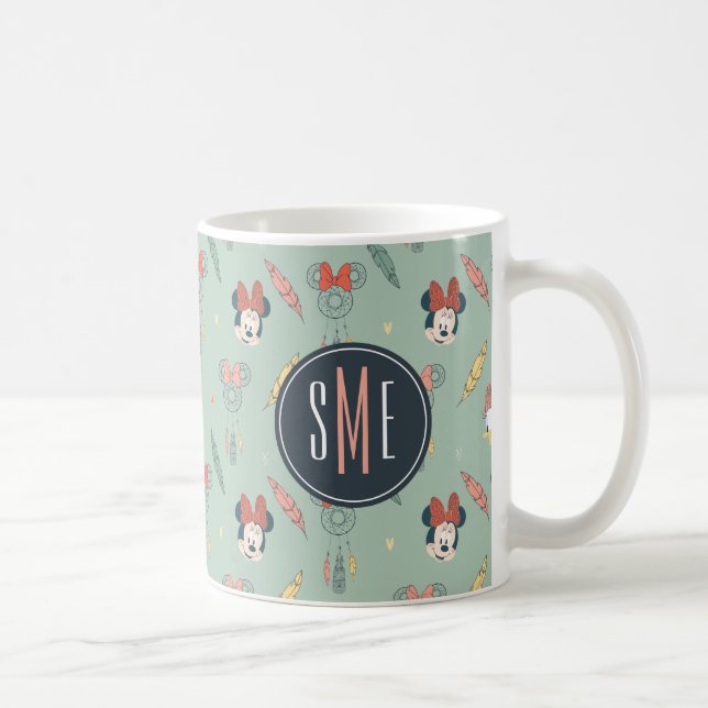 Minnie & Daisy Monogram | Dream Catcher Pattern Coffee Mug (Right)